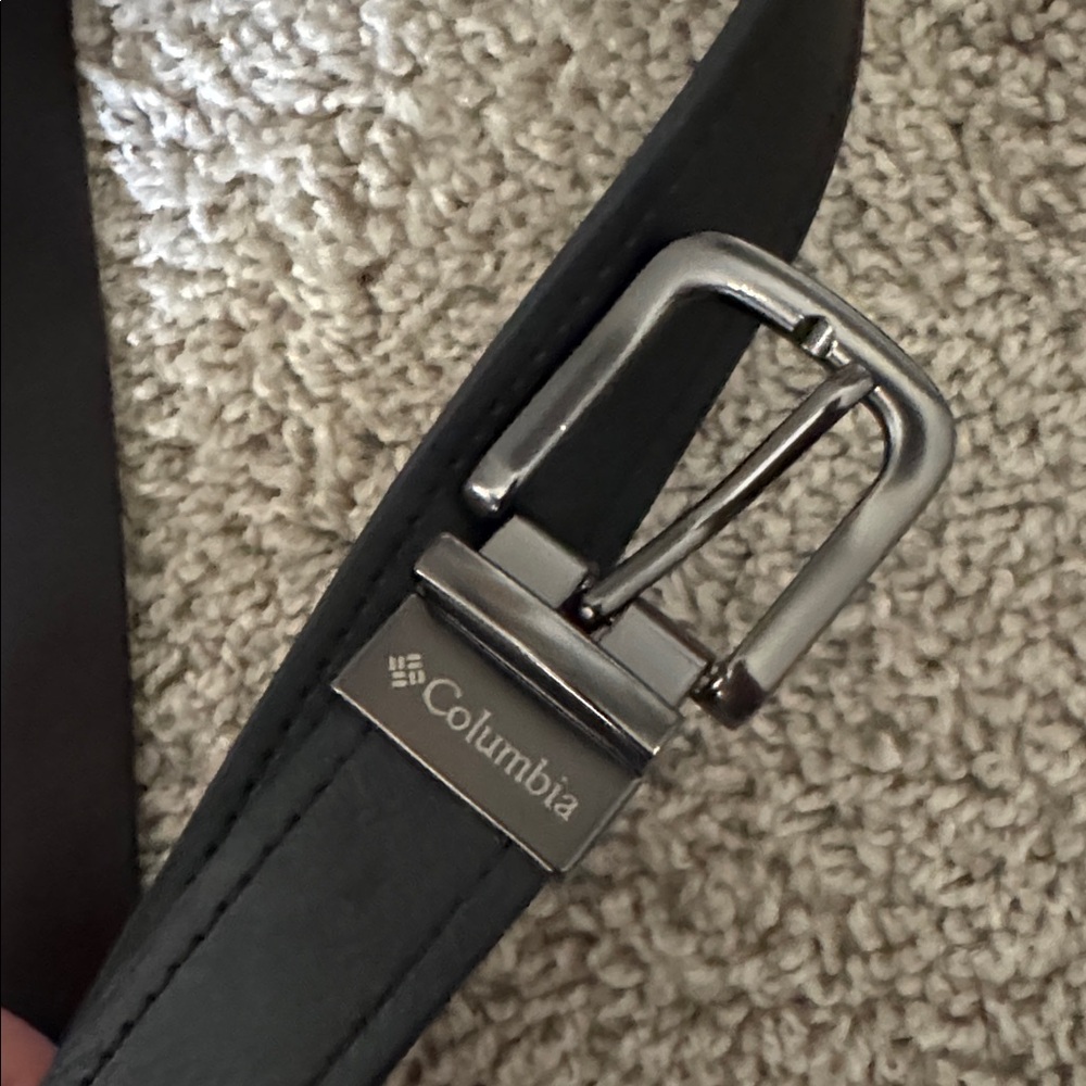 Columbia Boys Black/Brown Leather Belt